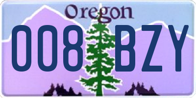 OR license plate 008BZY