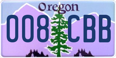 OR license plate 008CBB
