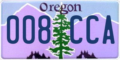 OR license plate 008CCA