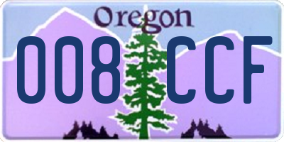 OR license plate 008CCF