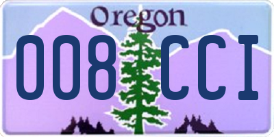 OR license plate 008CCI