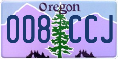 OR license plate 008CCJ