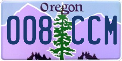 OR license plate 008CCM