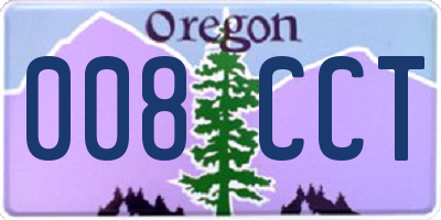 OR license plate 008CCT