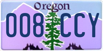 OR license plate 008CCY