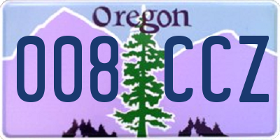 OR license plate 008CCZ
