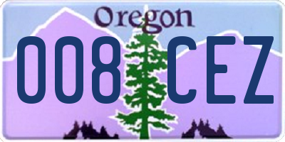 OR license plate 008CEZ
