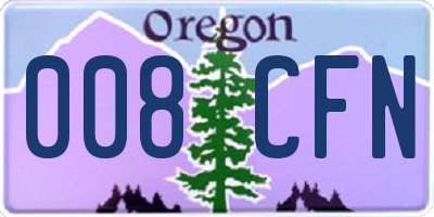 OR license plate 008CFN