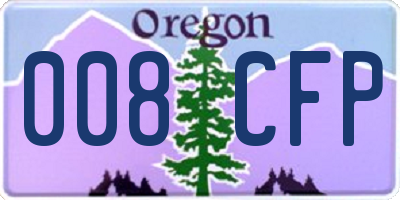 OR license plate 008CFP