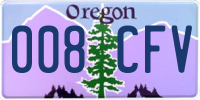 OR license plate 008CFV