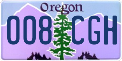 OR license plate 008CGH