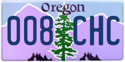OR license plate 008CHC