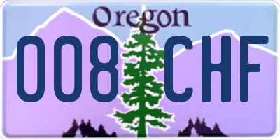 OR license plate 008CHF