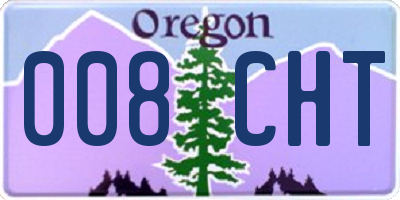OR license plate 008CHT