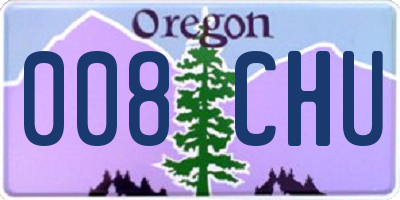 OR license plate 008CHU