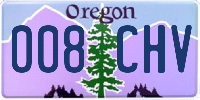 OR license plate 008CHV