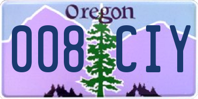 OR license plate 008CIY