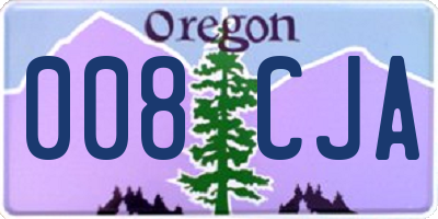 OR license plate 008CJA