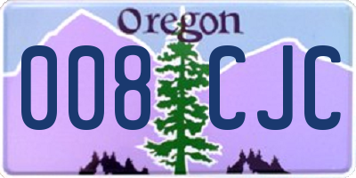 OR license plate 008CJC