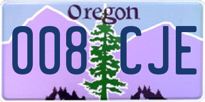 OR license plate 008CJE