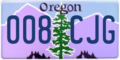 OR license plate 008CJG