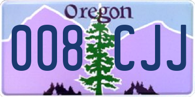 OR license plate 008CJJ