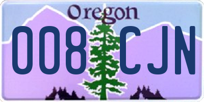 OR license plate 008CJN