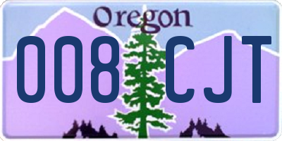 OR license plate 008CJT