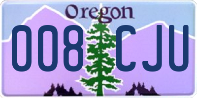 OR license plate 008CJU