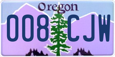 OR license plate 008CJW