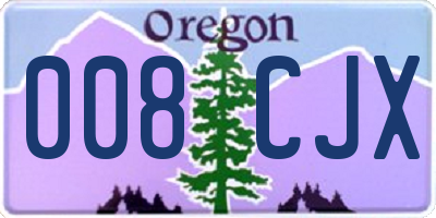 OR license plate 008CJX