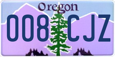 OR license plate 008CJZ