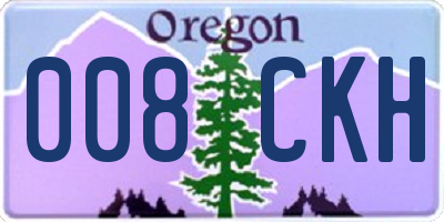 OR license plate 008CKH