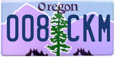 OR license plate 008CKM