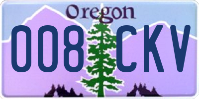OR license plate 008CKV