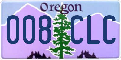 OR license plate 008CLC