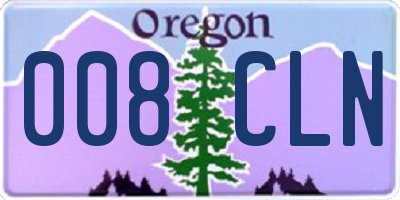 OR license plate 008CLN