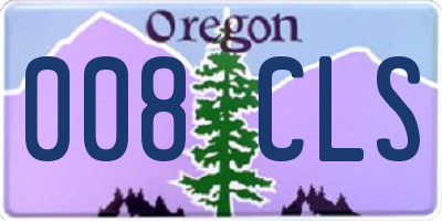 OR license plate 008CLS