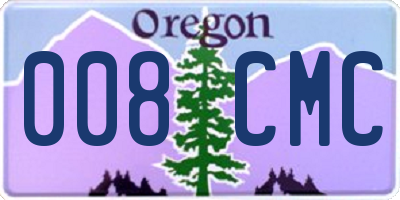 OR license plate 008CMC