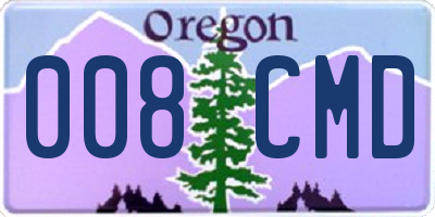 OR license plate 008CMD