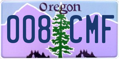 OR license plate 008CMF