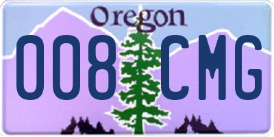 OR license plate 008CMG