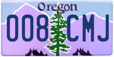 OR license plate 008CMJ