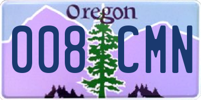 OR license plate 008CMN