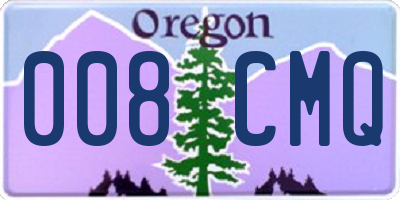 OR license plate 008CMQ