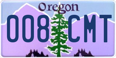 OR license plate 008CMT