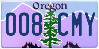 OR license plate 008CMY