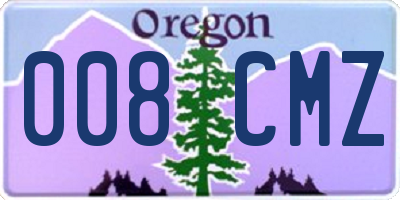 OR license plate 008CMZ