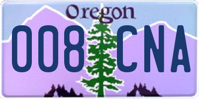 OR license plate 008CNA