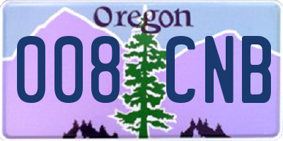 OR license plate 008CNB